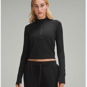 Lululemon Rest Less Cropped Half Zip Pullover